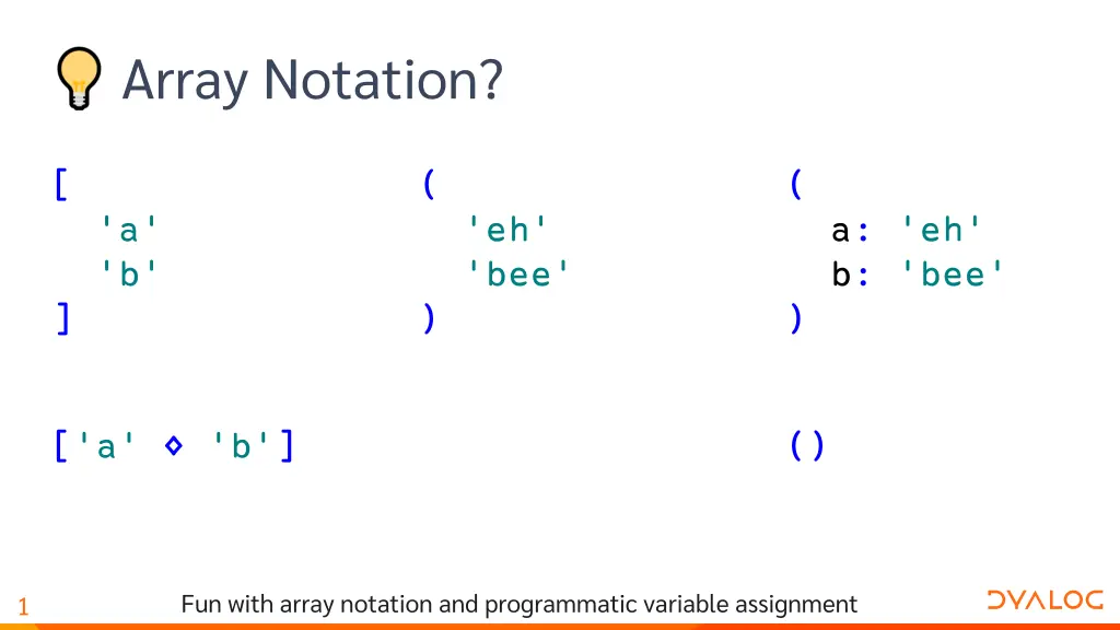 array notation