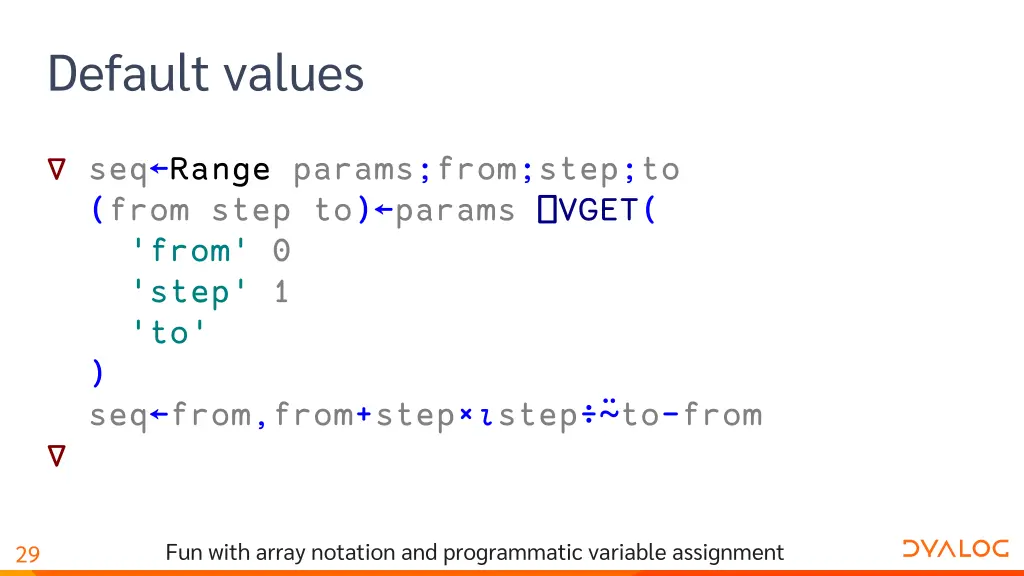 default values 1
