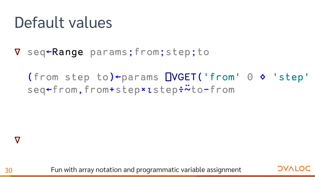 default values 2