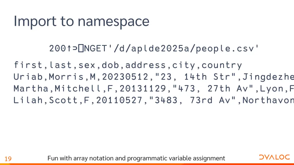 import to namespace