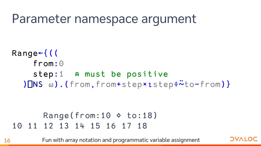 parameter namespace argument 10