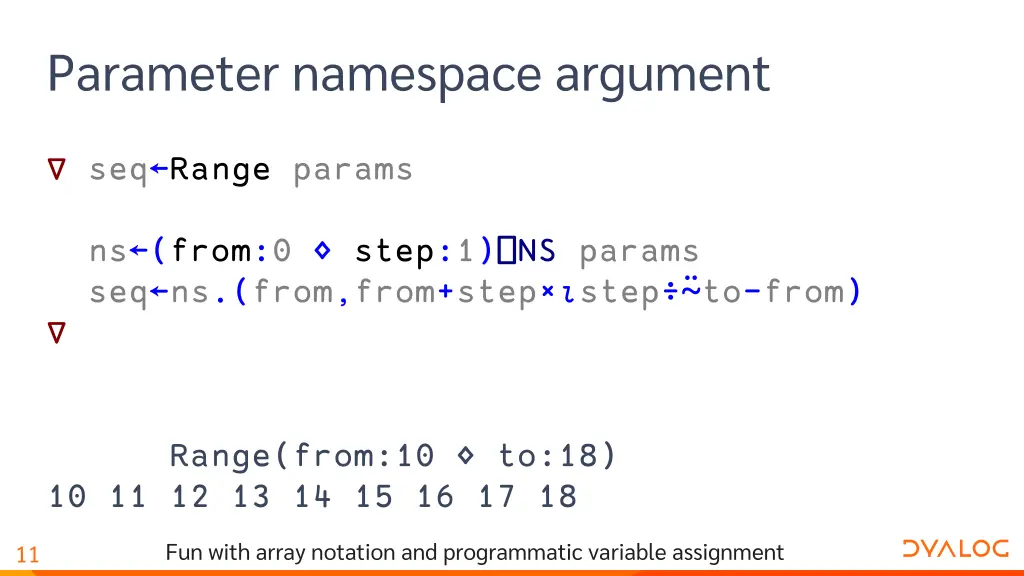 parameter namespace argument 5