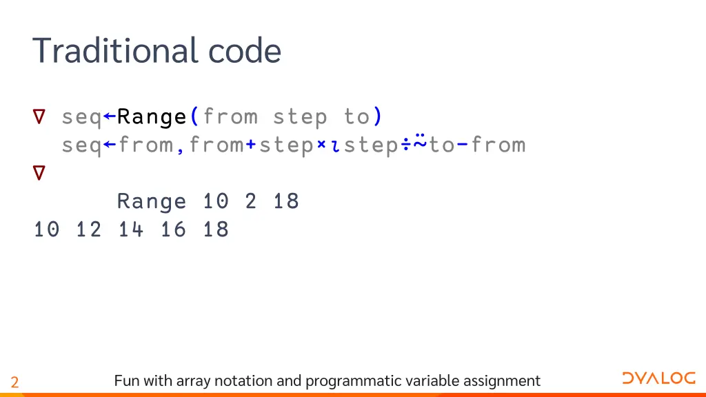 traditional code