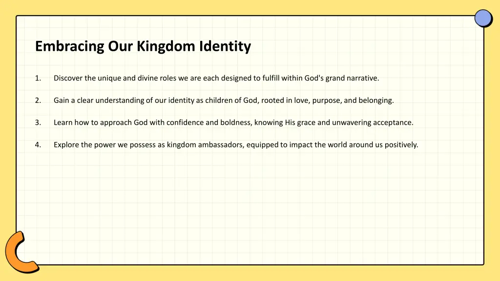 embracing our kingdom identity