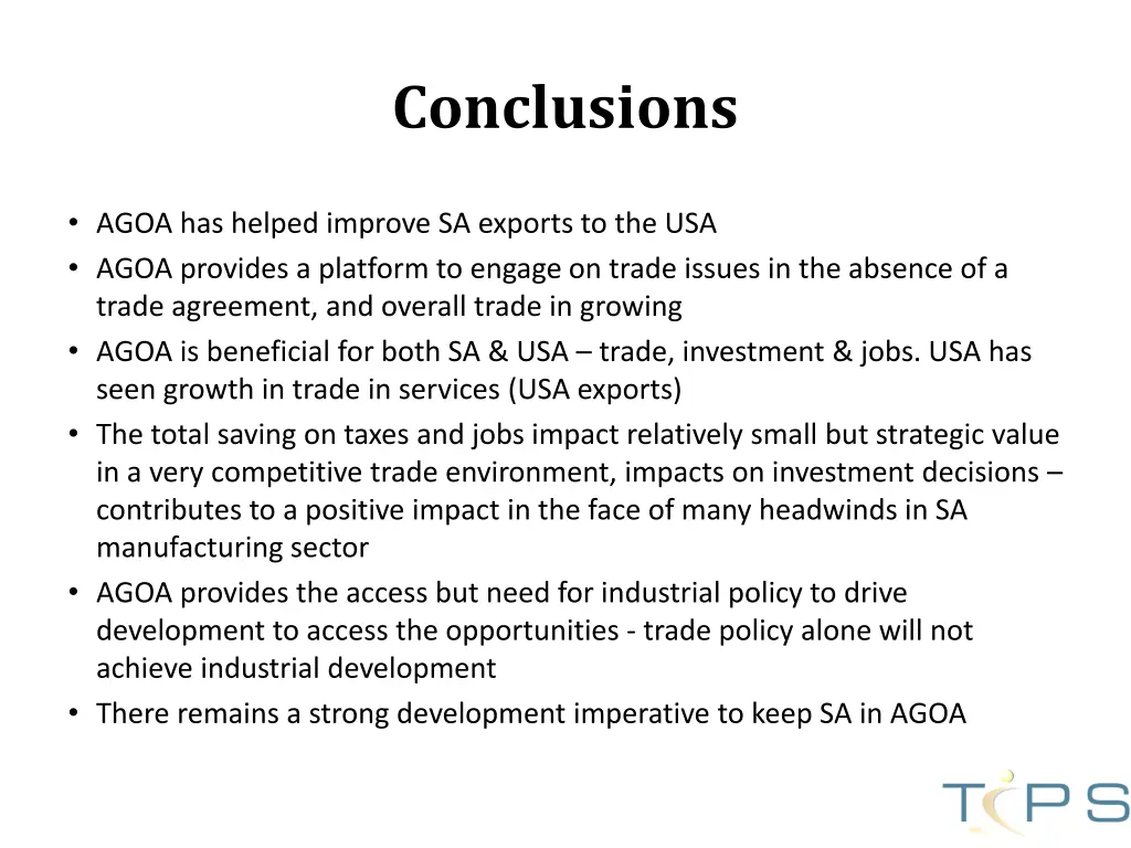 conclusions