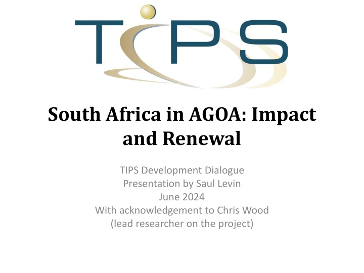 south africa in agoa impact and renewal