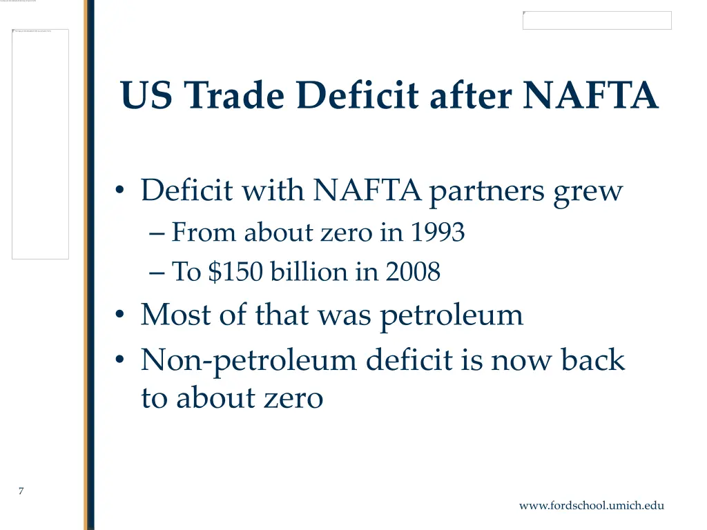 us trade deficit after nafta