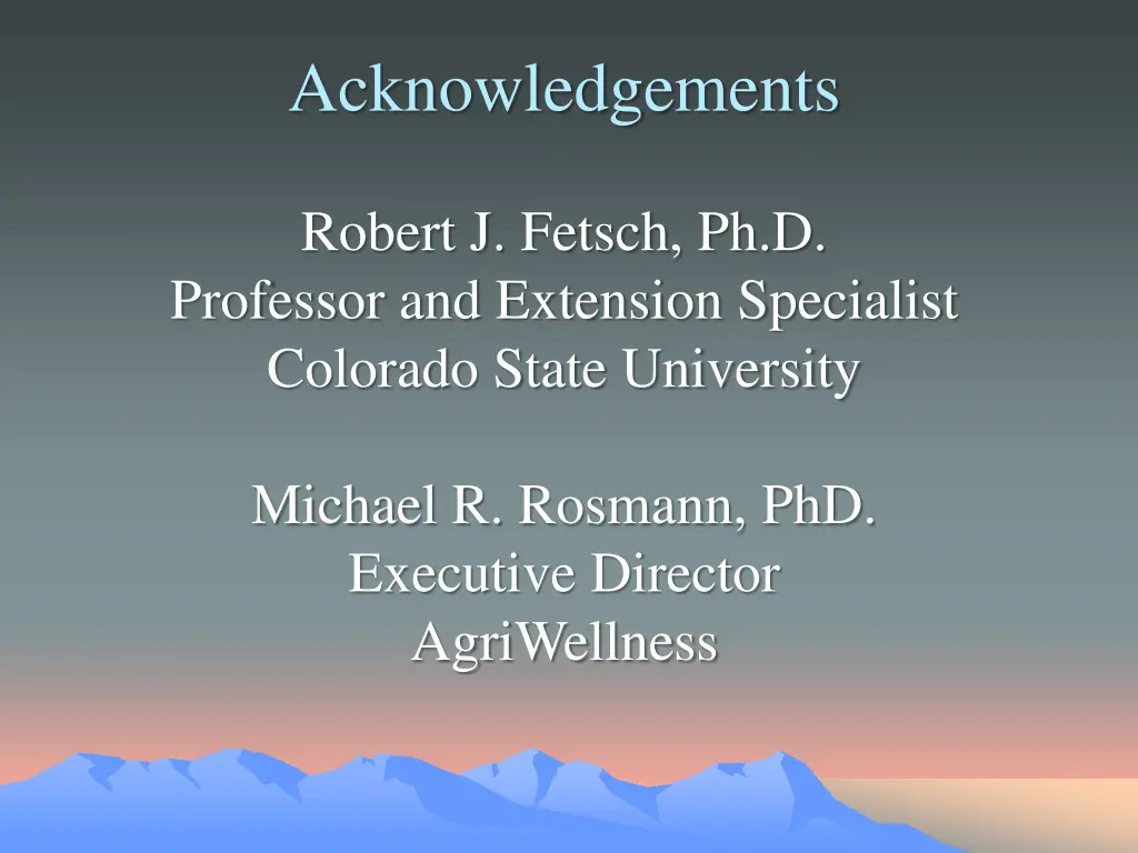 acknowledgements