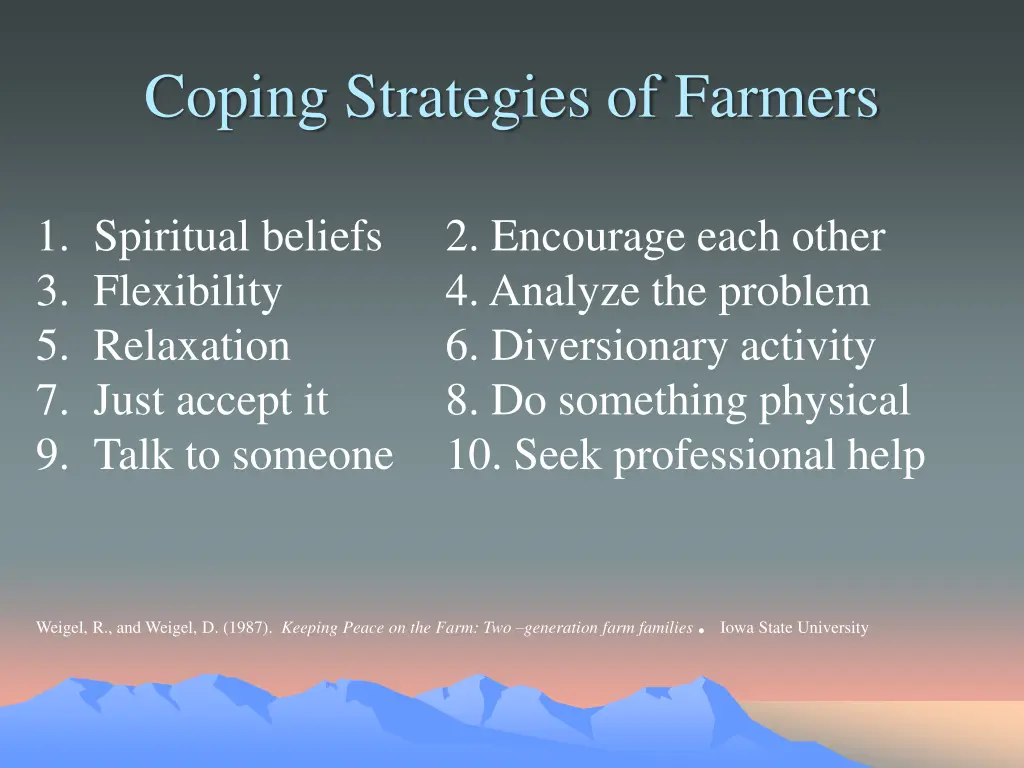 coping strategies of farmers