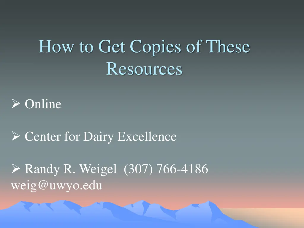 how to get copies of these resources