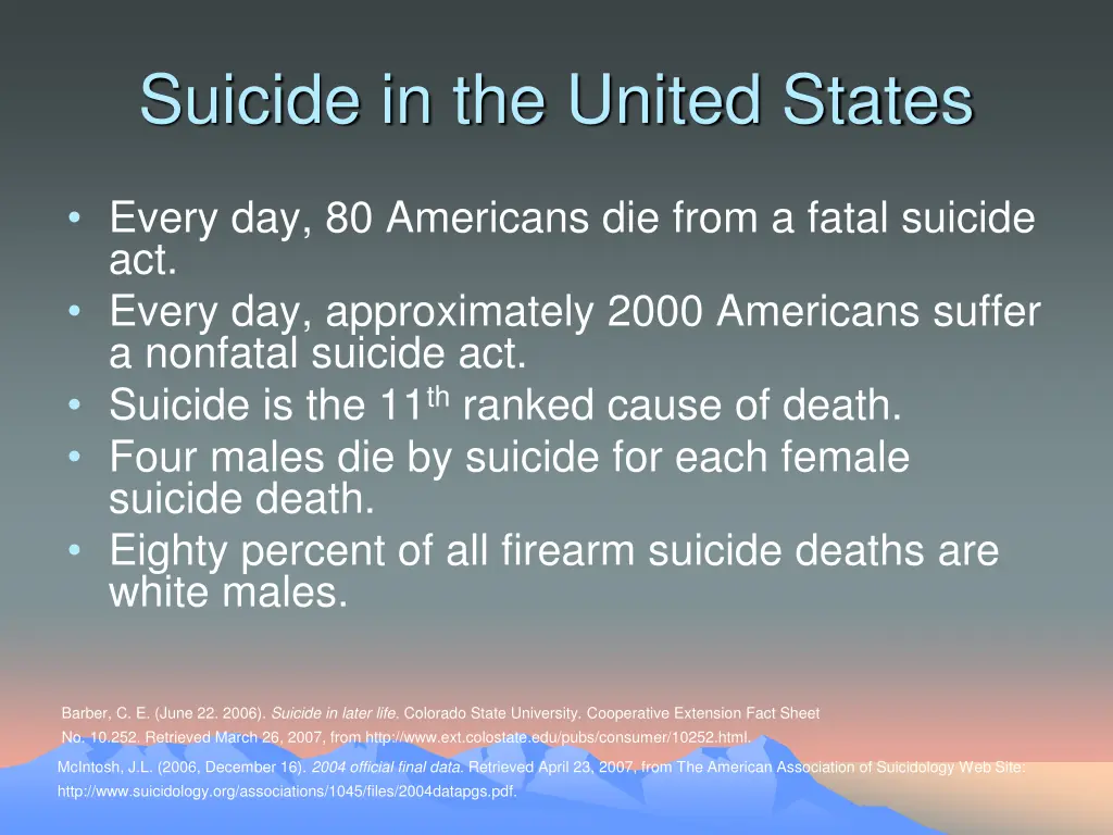 suicide in the united states