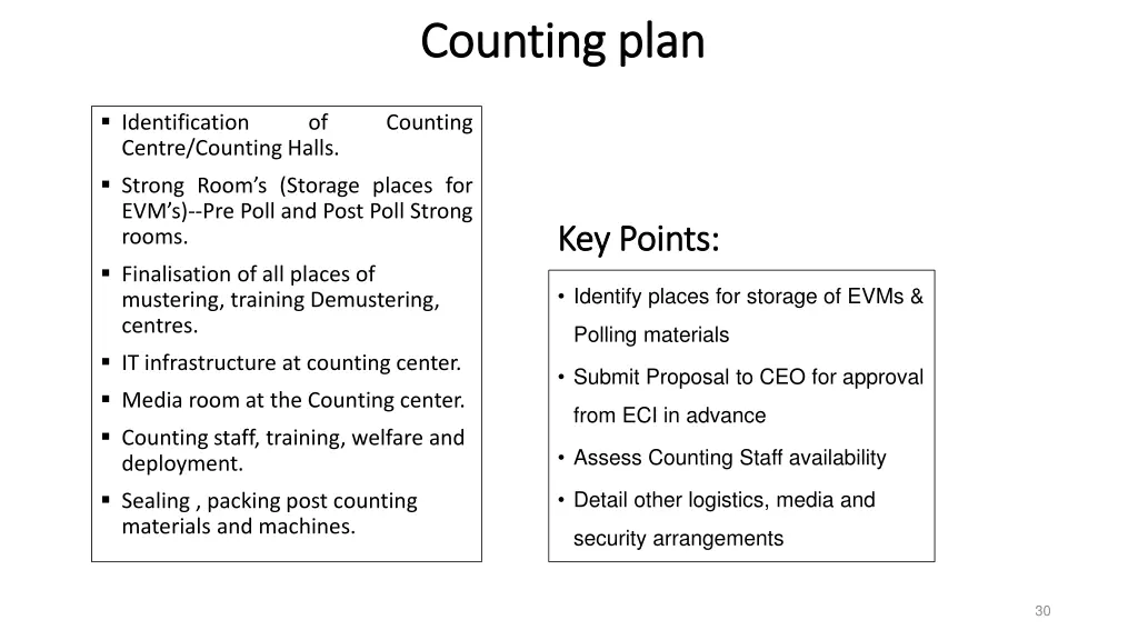 counting counting plan