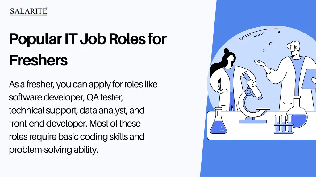 popular it job roles for freshers