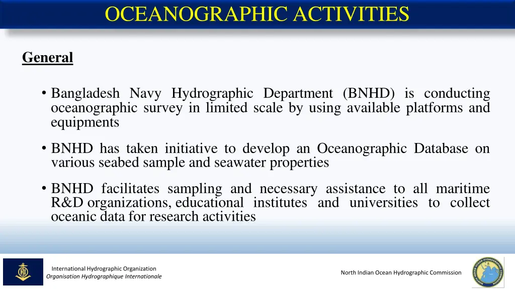 oceanographic activities