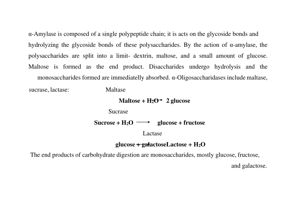amylase is composed of a single polypeptide chain