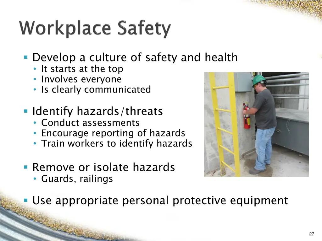 develop a culture of safety and health it starts