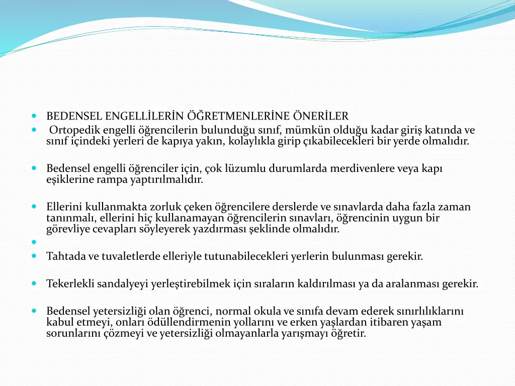 bedensel engell ler n retmenler