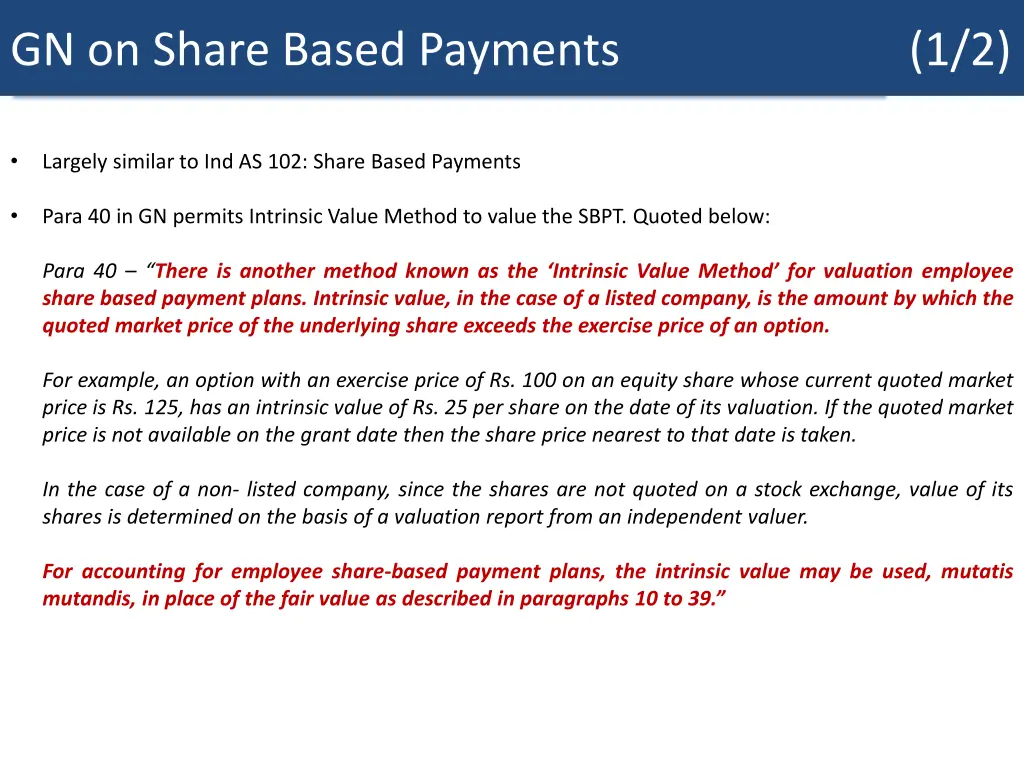 the black scholes formulas gn on share based