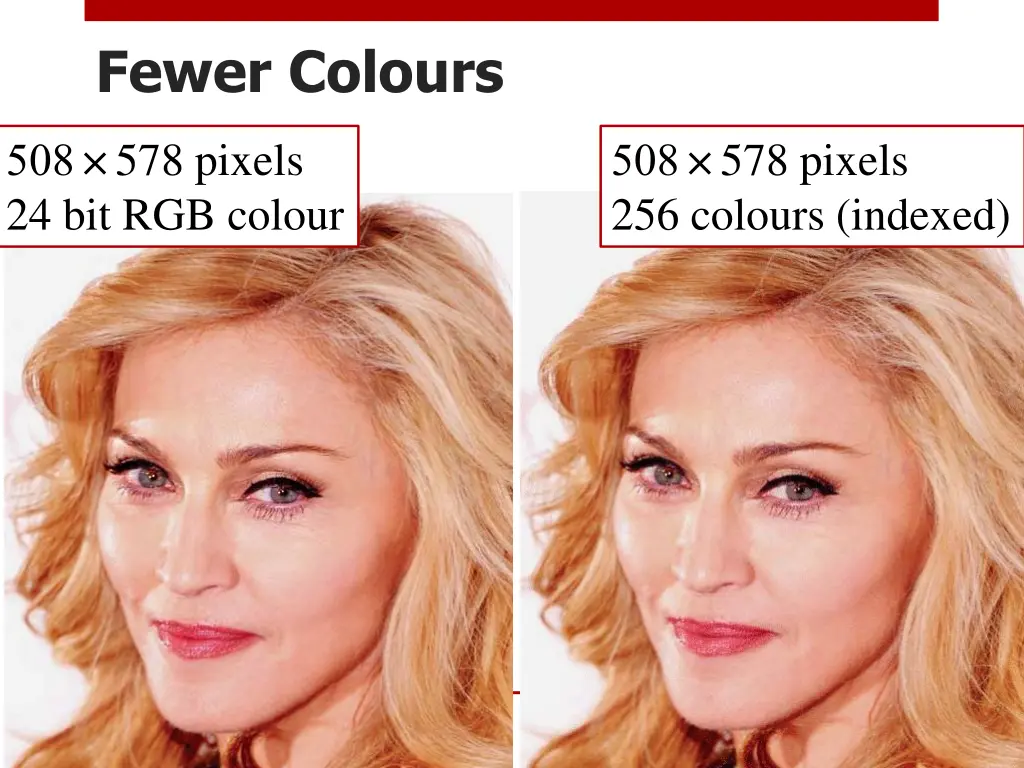 fewer colours