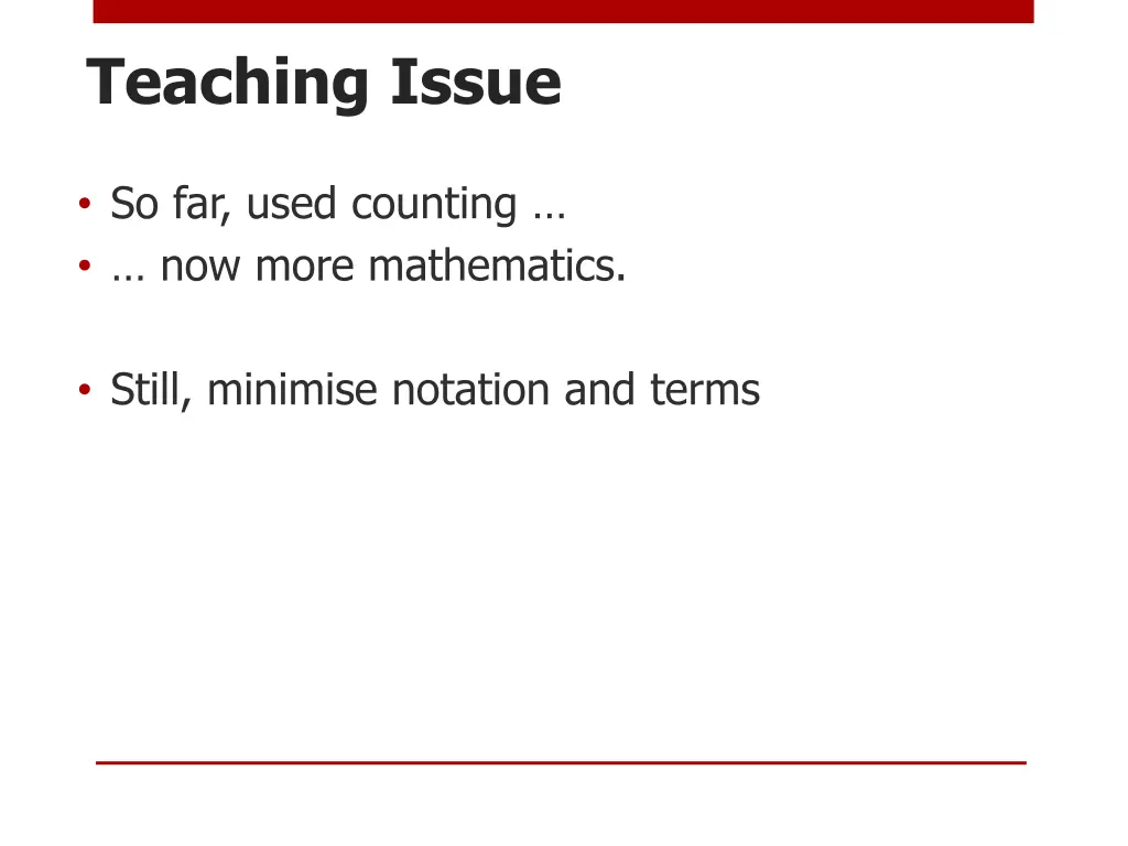 teaching issue