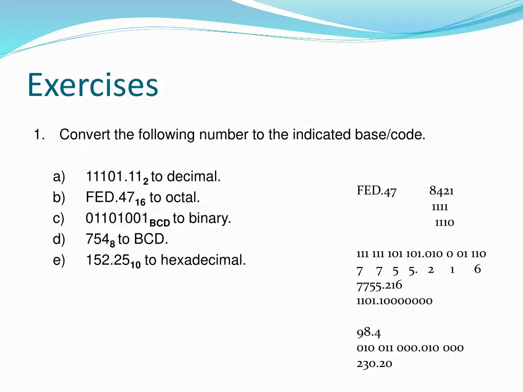 exercises 2