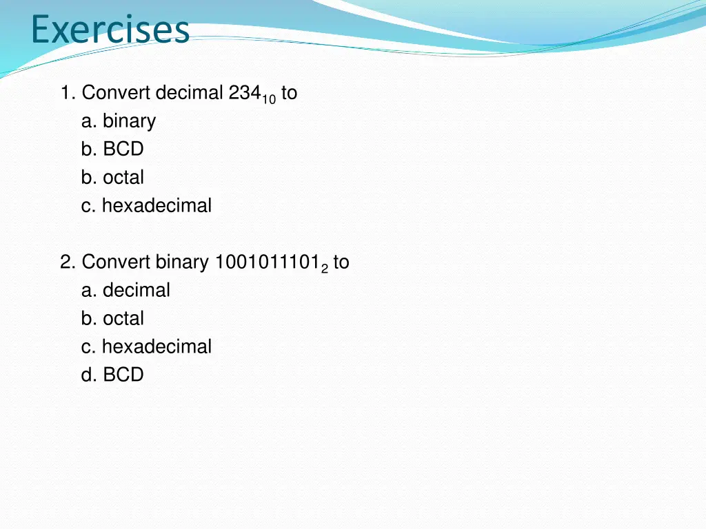 exercises