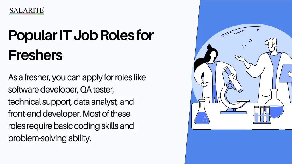 popular it job roles for freshers