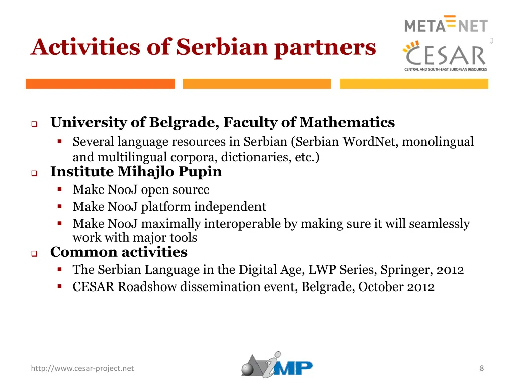 activities of serbian partners