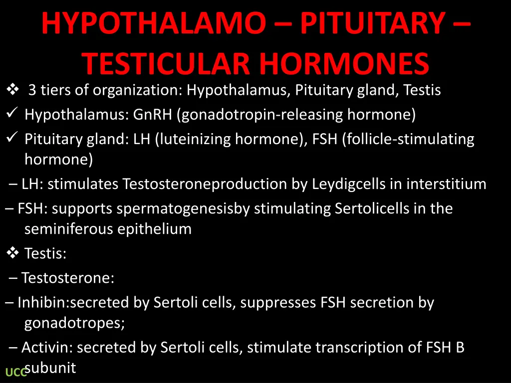 hypothalamo pituitary testicular hormones 3 tiers