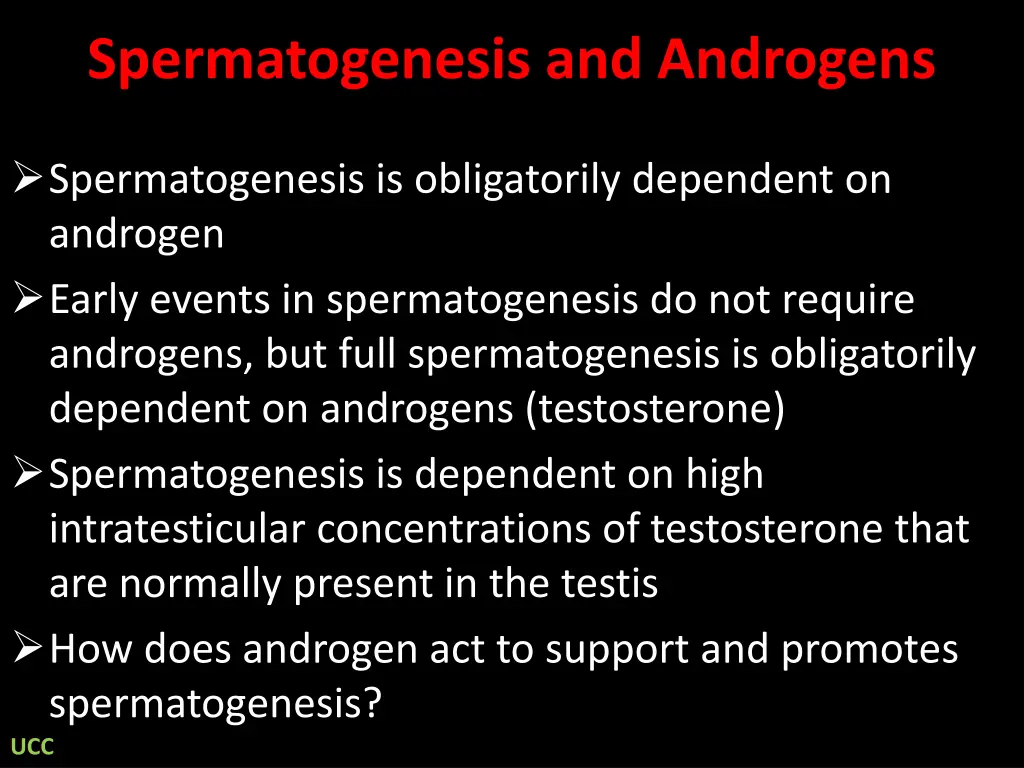 spermatogenesis and androgens
