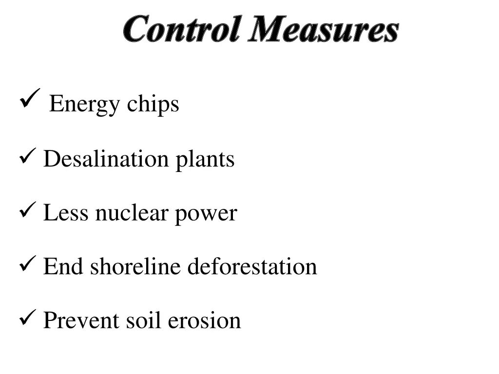 control measures