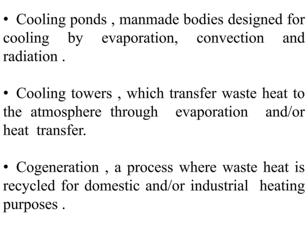 cooling ponds manmade bodies designed for cooling