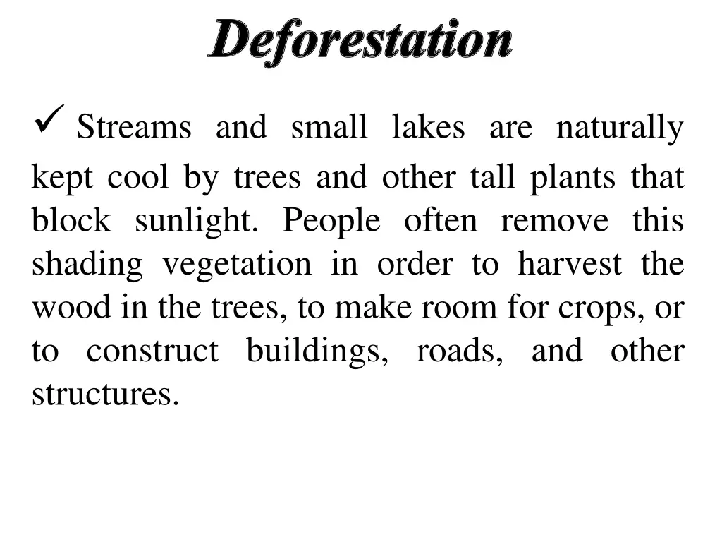 deforestation