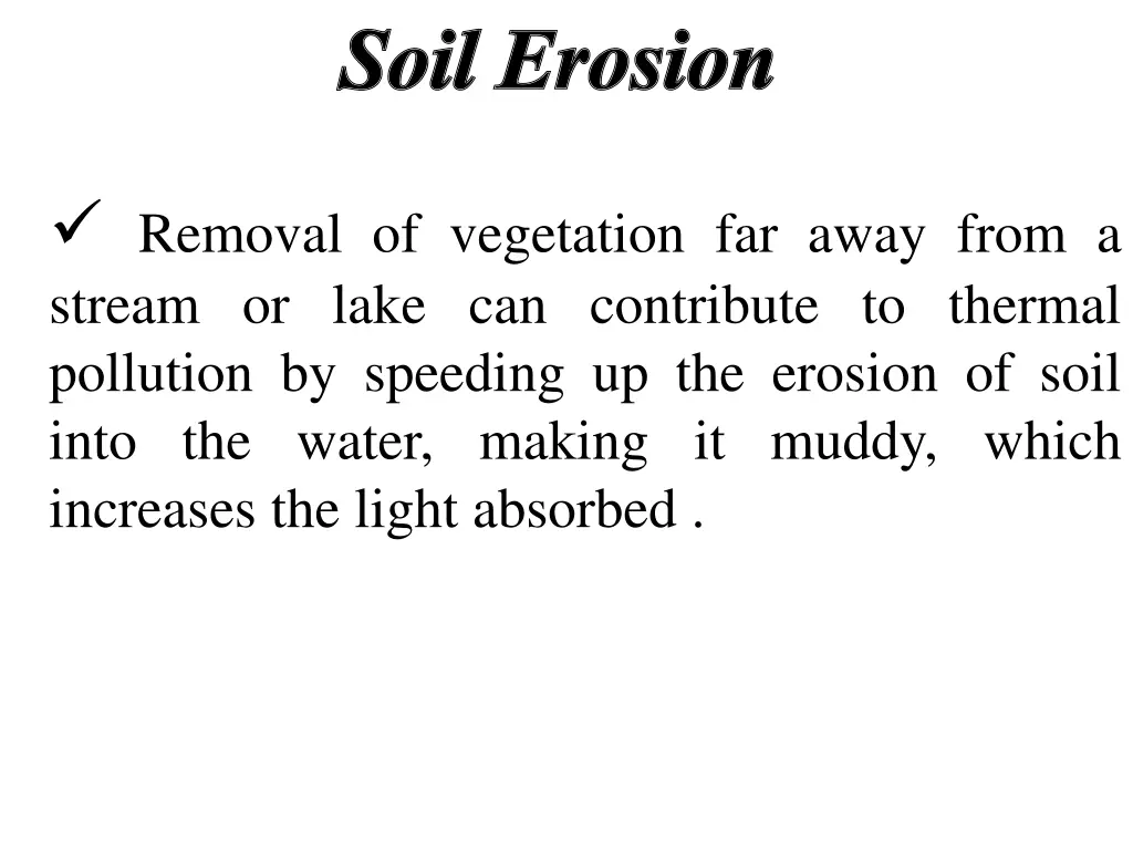 soil erosion