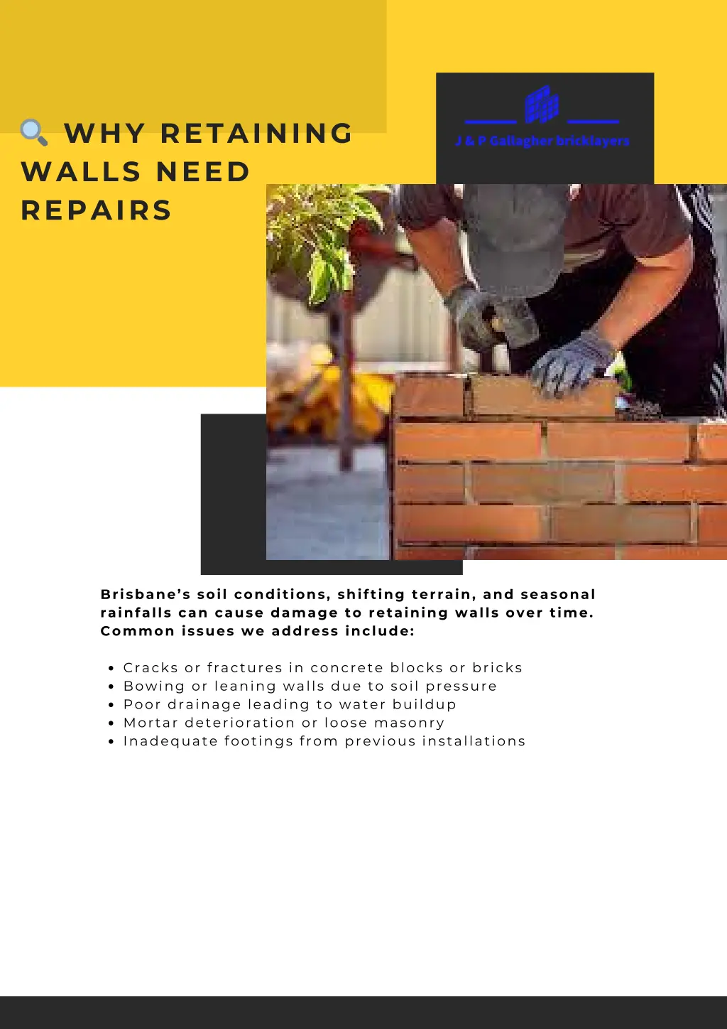 why retaining walls need repairs