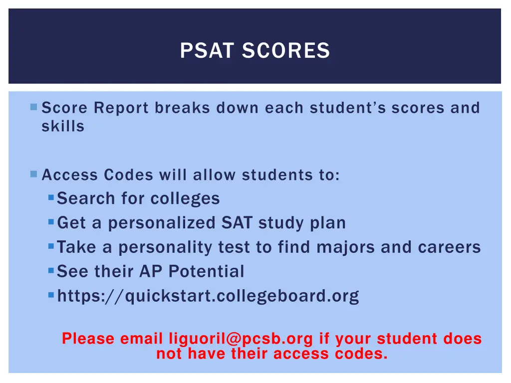 psat scores
