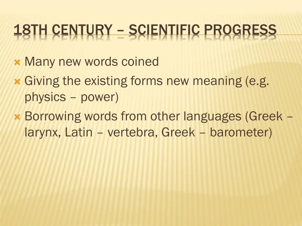 18th century scientific progress