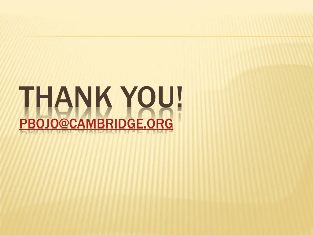 thank you pbojo@cambridge org