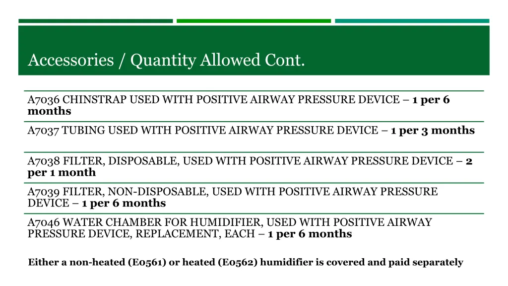 accessories quantity allowed cont 1