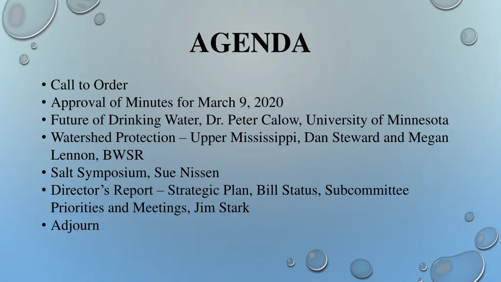 agenda