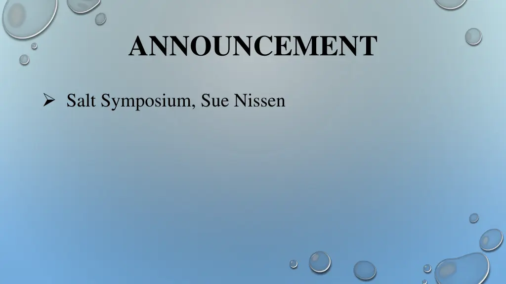 announcement