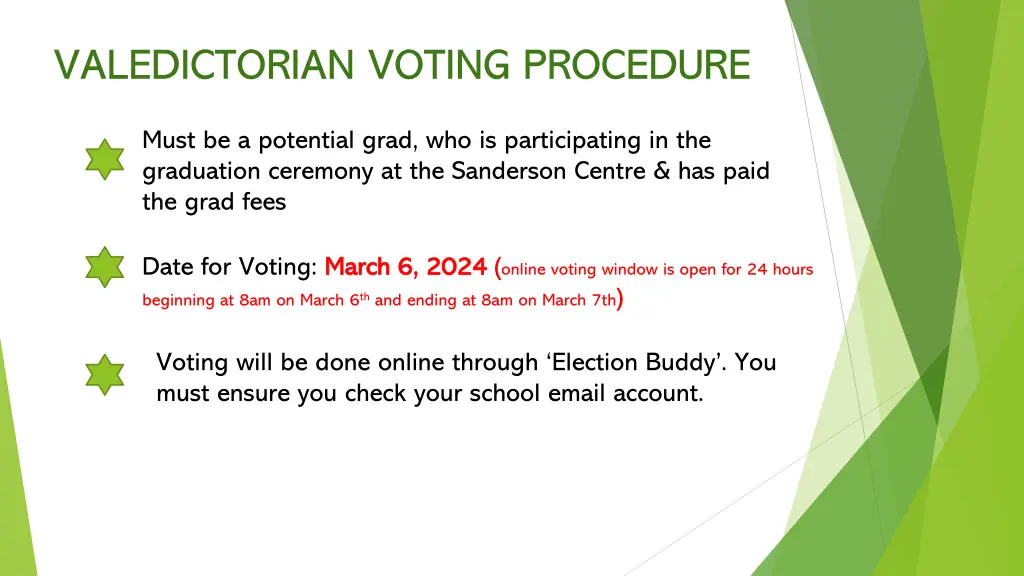 valedictorian voting procedure
