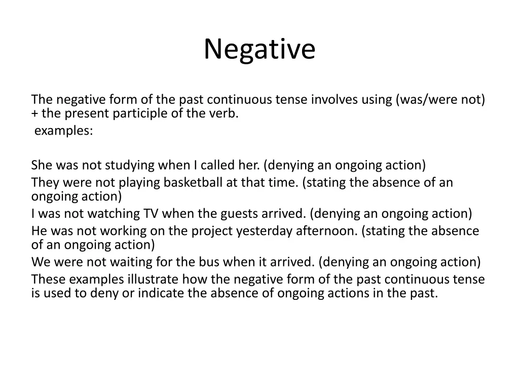 negative