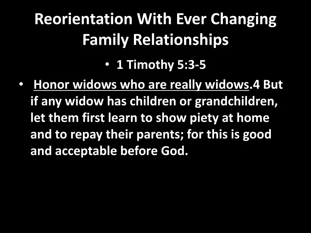 reorientation with ever changing family 3