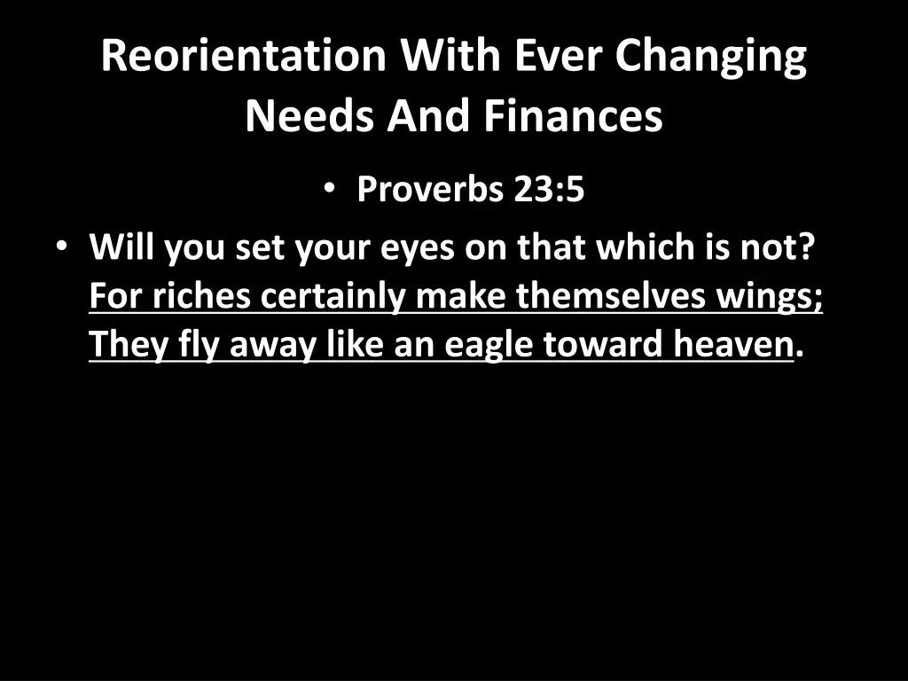 reorientation with ever changing needs 1