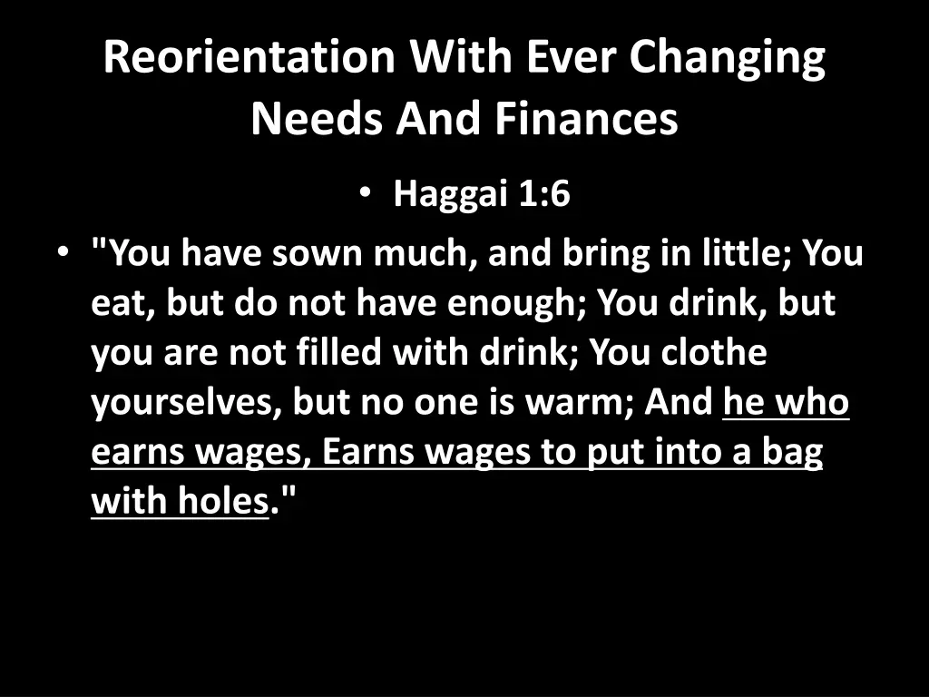 reorientation with ever changing needs 2