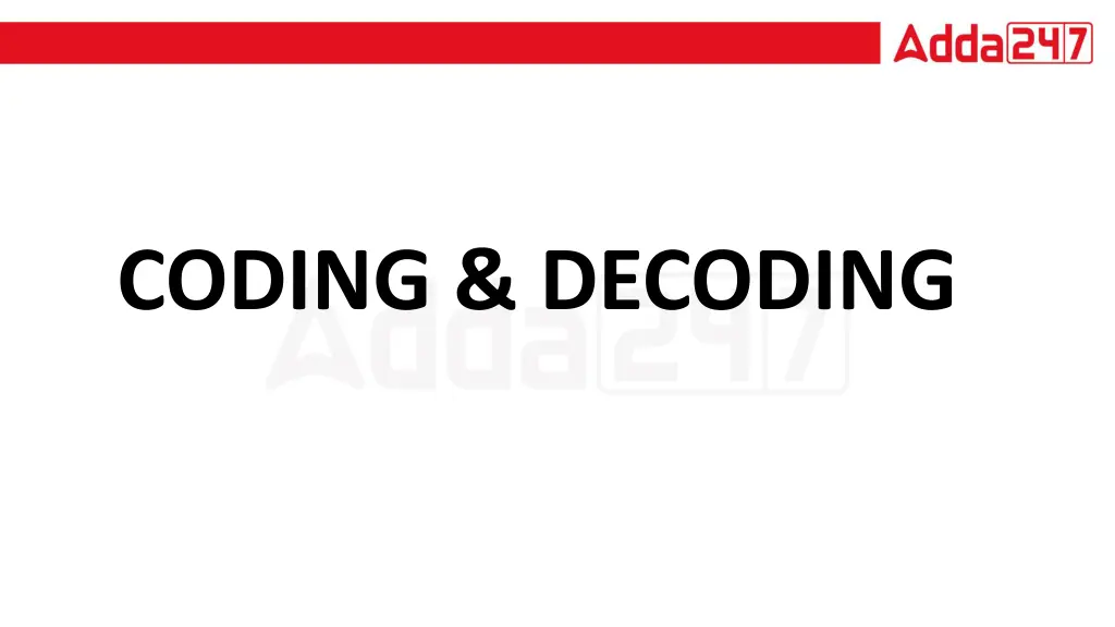 coding decoding