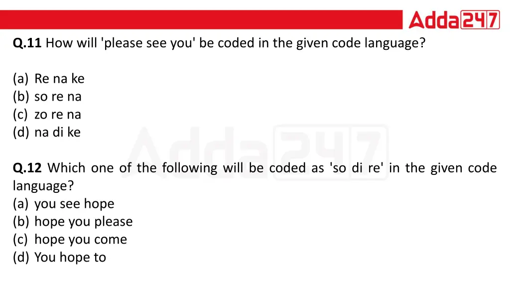 q 11 how will please see you be coded