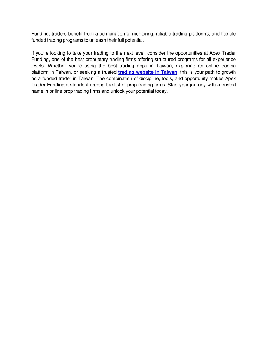 funding traders benefit from a combination