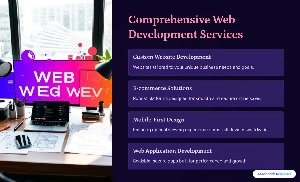 comprehensive web development services